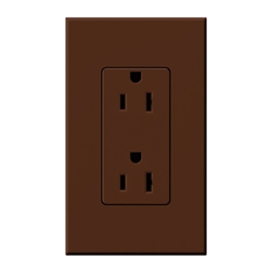 Lutron NTR-15-SI Nova T Receptacles 15A 125V in Sienna, Matte Finish