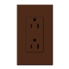 Lutron NTR-15-TR-SI Nova T Tamper Resistant Receptacles 15A 125V in Sienna, Matte Finish