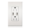 Lutron NTR-15-UBTR-BE Nova T 15A, Dual USB Receptacle, Tamper Resistant, in Beige, Matte Finish