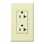 Lutron NTR-20-AL Nova T Receptacles 20A 125V in Almond, Matte Finish