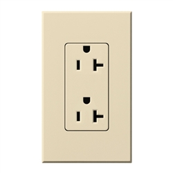 Lutron NTR-20-BE Nova T Receptacles 20A 125V in Beige, Matte Finish