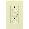 Lutron NTR-20-GFST-AL Nova T Duplex Self-Testing Tamper Resistant 20A 125V GFCI Receptacle in Almond, Matte Finish