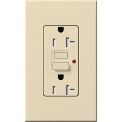 Lutron NTR-20-GFTR-BE Nova T Duplex Tamper Resistant GFCI Receptacles 20A 125V in Beige, Matte Finish (Replaced by NTR-20-GFST-BE)