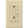 Lutron NTR-20-GFTR-IV Nova T Duplex Tamper Resistant GFCI Receptacles 20A 125V in Ivory, Matte Finish (Replaced by NTR-20-GFST-IV)