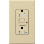 Lutron NTR-20-GFTR-IV Nova T Duplex Tamper Resistant GFCI Receptacles 20A 125V in Ivory, Matte Finish (Replaced by NTR-20-GFST-IV)