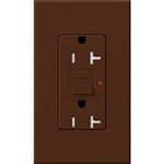 Lutron NTR-20-GFTR-SI Nova T Duplex Tamper Resistant GFCI Receptacles 20A 125V in Sienna, Matte Finish (Replaced by NTR-20-GFST-SI)