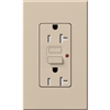 Lutron NTR-20-GFTR-TP Nova T Duplex Tamper Resistant GFCI Receptacles 20A 125V in Taupe, Matte Finish (Replaced by NTR-20-GFST-TP)