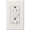 Lutron NTR-20-GFTR-WH Nova T Duplex Tamper Resistant GFCI Receptacles 20A 125V in White, Matte Finish (Replaced by NTR-20-GFST-WH)