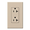 Lutron NTR-20-TP Nova T Receptacles 20A 125V in Taupe, Matte Finish