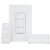 Lutron P-BDG-PKG1W Caseta Smart Bridge Control Interface and Caseta Wireless Starter Kit (Pico Controller + In-Wall Dimmer + Faceplate) in White