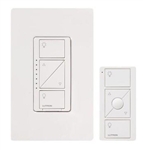 Lutron P-PKG1W-WH Caseta Wireless Starter Kit (Pico Controller + In-Wall Dimmer + Faceplate) in White