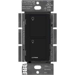 Lutron PD-6ANS-BL Caseta Wireless 720W Incadescent/ Halogen/ ELV, 720VA MLV, 6A LED/ Fluorescent, Neutral-Wire Switch, Black