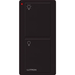 Lutron PJ2-2B-GBL-L01 Pico Wireless Control with indicator LED, 434 Mhz, 2-Button with Icon Engraving in Black