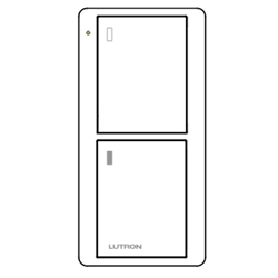 Lutron PJ2-2B-GBL-L02 Pico Wireless Control with indicator LED, 434 Mhz, 2-Button with Power Icon Engraving in Black