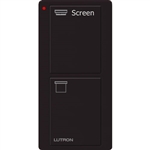Lutron PJ2-2B-GBL-S08 Pico Wireless Control with indicator LED, 434 Mhz, 2-Button with Screen Icon Engraving in Black