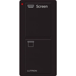 Lutron PJ2-2B-GBL-S08 Pico Wireless Control with indicator LED, 434 Mhz, 2-Button with Screen Icon Engraving in Black