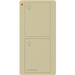 Lutron PJ2-2B-GIV-L01 Pico Wireless Control with indicator LED, 434 Mhz, 2-Button with Icon Engraving in Ivory