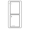 Lutron PJ2-2B-GIV-L02 Pico Wireless Control with indicator LED, 434 Mhz, 2-Button with Power Icon Engraving in Ivory