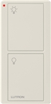 Lutron PJ2-2B-GLA-L01 Pico Wireless Control with indicator LED, 434 Mhz, 2-Button with Icon Engraving in Light Almond