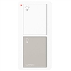 Lutron PJ2-2B-GWG-L01 Pico Wireless Control with indicator LED, 434 Mhz, 2-Button with Icon Engraving in White and Gray