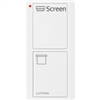 Lutron PJ2-2B-GWH-S08 Pico Wireless Control with indicator LED, 434 Mhz, 2-Button with Screen Icon Engraving in White