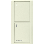 Lutron PJ2-2B-TBI-S08 Pico Wireless Control with indicator LED, 434 Mhz, 2-Button with Screen Icon Engraving in Biscuit, Satin Color