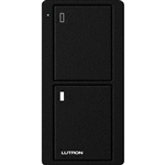 Lutron PJ2-2B-TMN-L02 Pico Wireless Control with indicator LED, 434 Mhz, 2-Button with Screen Icon Engraving in Black, Satin Color