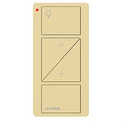 Lutron PJ2-2BRL-GIV-L01 Pico Wireless Control with indicator LED, 434 Mhz, 2-Button with Raise/Lower and Icon Engraving in Ivory