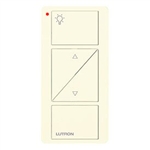 Lutron PJ2-2BRL-GLA-L01 Pico Wireless Control with indicator LED, 434 Mhz, 2-Button with Raise/Lower and Icon Engraving in Light Almond