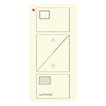 Lutron PJ2-2BRL-GLA-S01 Pico Wireless Control with indicator LED, 434 Mhz, 2-Button with Raise/Lower and Shade Icon Engraving in Light Almond