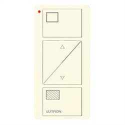 Lutron PJ2-2BRL-GLA-S01 Pico Wireless Control with indicator LED, 434 Mhz, 2-Button with Raise/Lower and Shade Icon Engraving in Light Almond