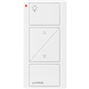 Lutron PJ2-2BRL-GWH-L01 Pico Wireless Control with indicator LED, 434 Mhz, 2-Button with Raise/Lower and Icon Engraving in White