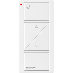 Lutron PJ2-2BRL-GWH-L01 Pico Wireless Control with indicator LED, 434 Mhz, 2-Button with Raise/Lower and Icon Engraving in White