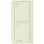 Lutron PJ2-2BRL-TBI-L01 Pico Wireless Control with indicator LED, 434 Mhz, 2-Button with Raise/Lower and Icon Engraving in Biscuit, Satin Color