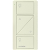 Lutron PJ2-2BRL-TBI-S01 Pico Wireless Control with indicator LED, 434 Mhz, 2-Button with Raise/Lower and Shade Icon Engraving in Biscuit, Satin Color