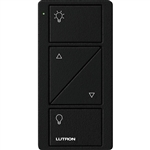 Lutron PJ2-2BRL-TMN-L01 Pico Wireless Control with indicator LED, 434 Mhz, 2-Button with Raise/Lower and Icon Engraving in Black, Satin Color