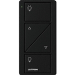 Lutron PJ2-2BRL-TMN-S01 Pico Wireless Control with indicator LED, 434 Mhz, 2-Button with Raise/Lower and Shade Icon Engraving in Black, Satin Color