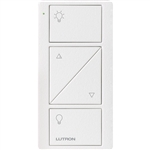 Lutron PJ2-2BRL-TSW-L01 Pico Wireless Control with indicator LED, 434 Mhz, 2-Button with Raise/Lower and Icon Engraving in White, Satin Color