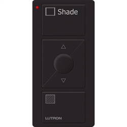 Lutron PJ2-3BRL-GBL-S02 Pico Wireless Control with indicator LED, 434 Mhz, 3-Button with Raise/Lower and Shade Text Engraving in Black