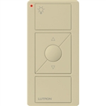 Lutron PJ2-3BRL-GIV-L01 Pico Wireless Control with indicator LED, 434 Mhz, 3-Button with Raise/Lower and Icon Engraving in Ivory
