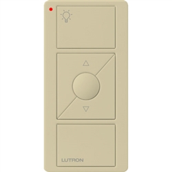 Lutron PJ2-3BRL-GIV-L01 Pico Wireless Control with indicator LED, 434 Mhz, 3-Button with Raise/Lower and Icon Engraving in Ivory