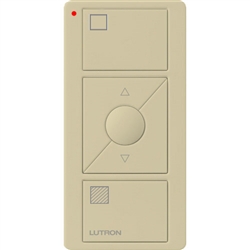 Lutron PJ2-3BRL-GIV-S01 Pico Wireless Control with indicator LED, 434 Mhz, 3-Button with Raise/Lower and Shade Icon Engraving in Ivory