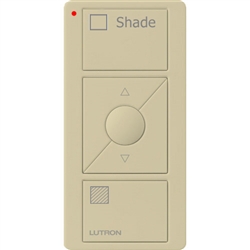 Lutron PJ2-3BRL-GIV-S02 Pico Wireless Control with indicator LED, 434 Mhz, 3-Button with Raise/Lower and Shade Text Engraving in Ivory