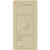 Lutron PJ2-3BRL-GIV-S03 Pico Wireless Control with indicator LED, 434 Mhz, 3-Button with Raise/Lower and Blackout Text Engraving in Ivory