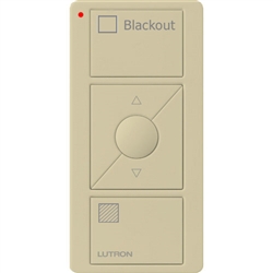 Lutron PJ2-3BRL-GIV-S03 Pico Wireless Control with indicator LED, 434 Mhz, 3-Button with Raise/Lower and Blackout Text Engraving in Ivory
