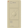 Lutron PJ2-3BRL-GIV-S05 Pico Wireless Control with indicator LED, 434 Mhz, 3-Button with Raise/Lower and Blind Text Engraving in Ivory