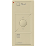 Lutron PJ2-3BRL-GIV-S05 Pico Wireless Control with indicator LED, 434 Mhz, 3-Button with Raise/Lower and Blind Text Engraving in Ivory