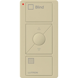 Lutron PJ2-3BRL-GIV-S05 Pico Wireless Control with indicator LED, 434 Mhz, 3-Button with Raise/Lower and Blind Text Engraving in Ivory