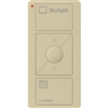 Lutron PJ2-3BRL-GIV-S06 Pico Wireless Control with indicator LED, 434 Mhz, 3-Button with Raise/Lower and Skylight Text Engraving in Ivory