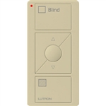 Lutron PJ2-3BRL-GIV-S09 Pico Wireless Control with indicator LED, 434 Mhz, 3-Button with Raise/Lower and Sheer Blind Text Engraving in Ivory